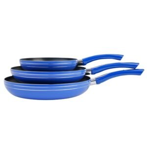 Juego de Sartenes PICCA | 3 Piezas | Dyflon de 2.2 mm de Espesor | 20, 26, 28cm | Color Azul - PI003SSTB