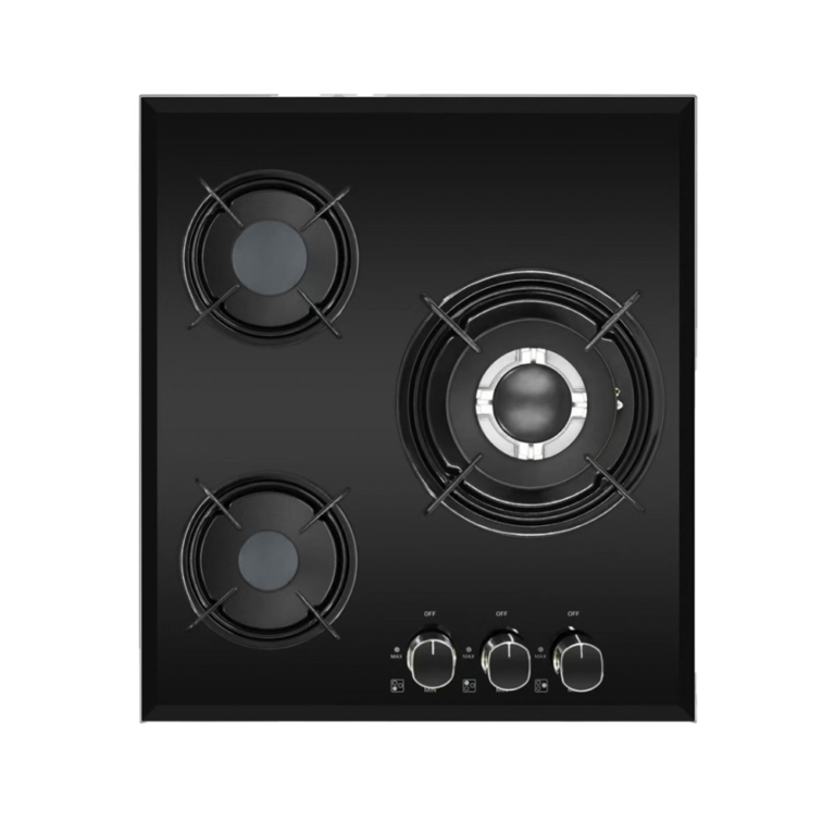 Estufa Empotrable IML de Gas| 3 Hornilla | Cuerpo de Vidrio Templado | QE-3V