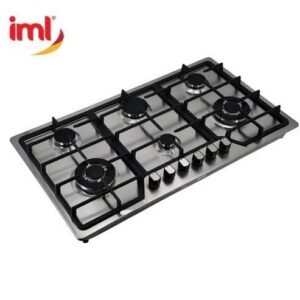 Estufa Empotrable IML - ECOCINA de Gas | 6 hornilla | Acero Inoxidable | Parrilla de Hierro Colado