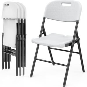 Silla Plegable ERICKSON | Exterior e Interior | Blanco | Doble Capacidad de Carga