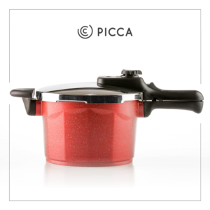 Olla de Presion PICCA 5 litros | Antiadherente de Mármol de 6.0 mm | Color Rojo