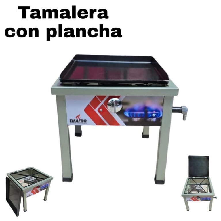Estufa Industrial con Plancha | 1 Hornilla | Quemador 15 cm