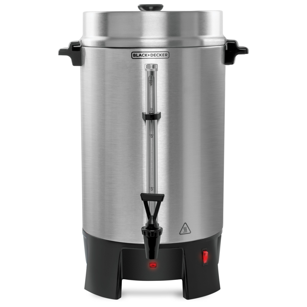 Cafetera - Percoladora BLACK AND DECKER | 100 Tazas | Acero Inoxidable