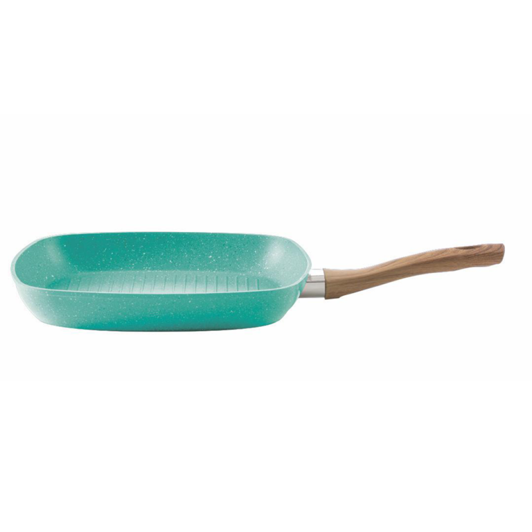 Sarten Tipo GRILL | PICCA | Cuadrado de 28cm | Color Turquesa